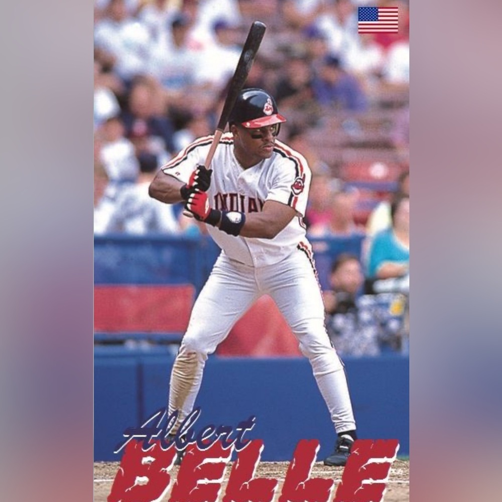 Majestic Authentic Cleveland Indians Albert Belle Throwback Jersey Men’s Sz: XXL - Picture 3 of 8